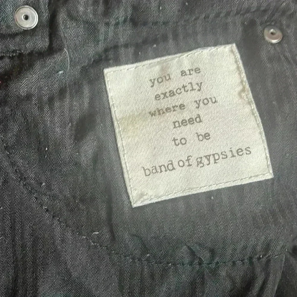 Band of Gypsies Black Denim Skirt size 28 like new - Picture 8 of 9